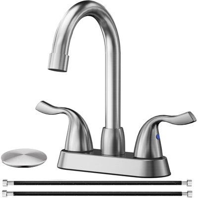 Modern 2-handle Bathroom Faucet with Drain Assembly