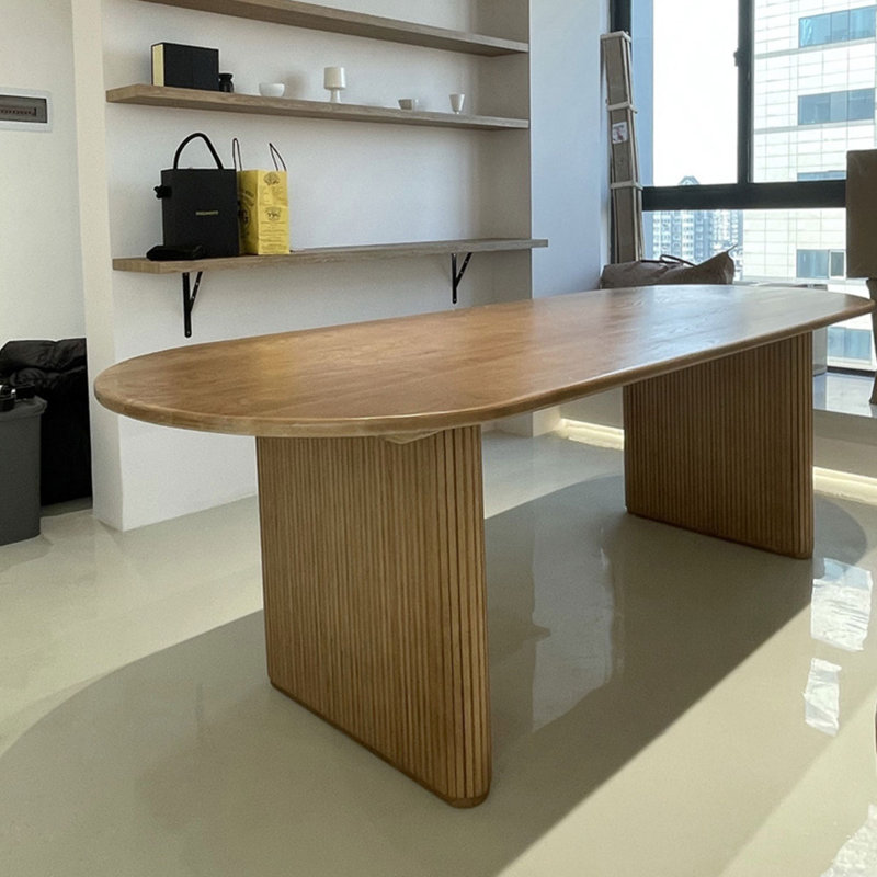 Table de salle à manger Burlywood, H 29,53 po x L 86,61 po x l 35,43 po
