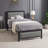 Genard Bed Frame Linen Upholstered Headboard with Nailhead Trim Heavy-Duty Twin Size Platform with Strong Metal Slats, No Box Spring Needed, Under Bed Storage-446134003-441597581