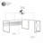 Gaythorne L-Shaped Computer Desk Office Set in White - Reversible-736426102