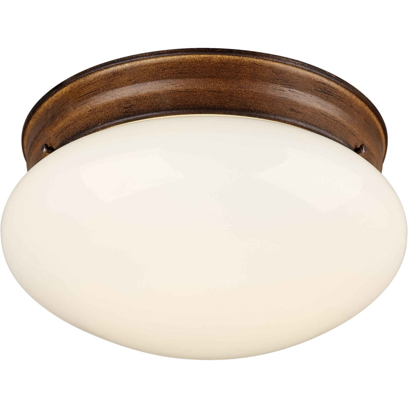 Villafane Glass Flush Mount, 5.25' x 9.5' x 9.5', White
