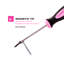 Ensemble de tournevis magnétique Pink Power - Ensemble de 6 outils à tête plate et à tête plate Phillips pour femmes et dames - Ensemble de tournevis isolé avec embout magnétique - Ensemble de tournevis