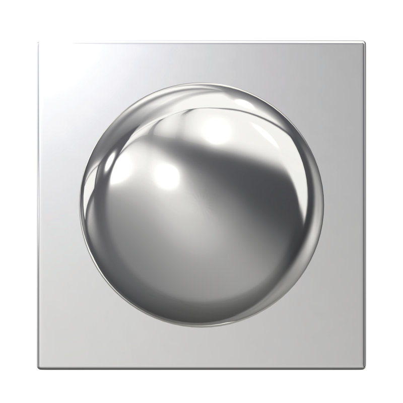 Plymouth Non-Turning Knob with Collins Trim, Bright Chrome
