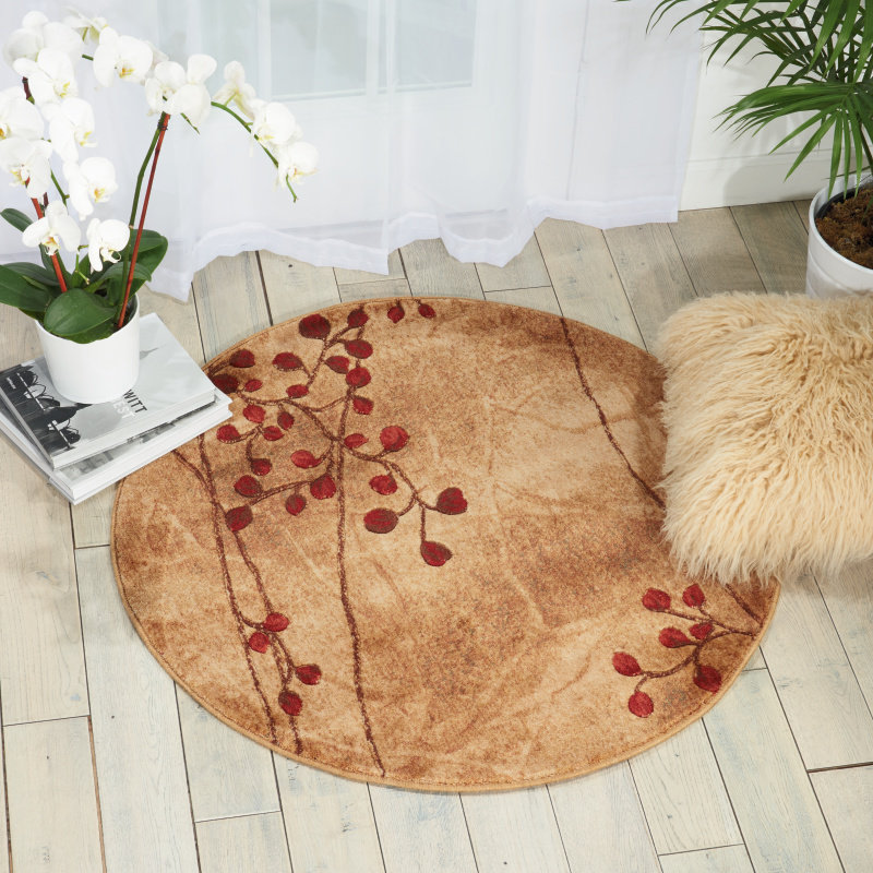 Hartlepool Floral Area Rug, Round 168cm