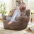 Compression Medium Adult Soft Teddy Fabric Bean Bag Chair With Foam Filled-1313060509