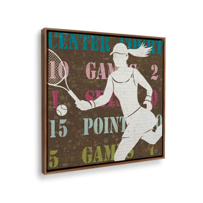 Womens Scoreboard Tennis by Michael Mullan Canvas Art Print