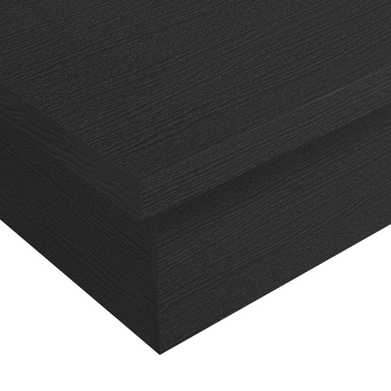 Caomhan Block Coffee Table, 16.1" H x 35.4" L x 35.4" W, Black Oak