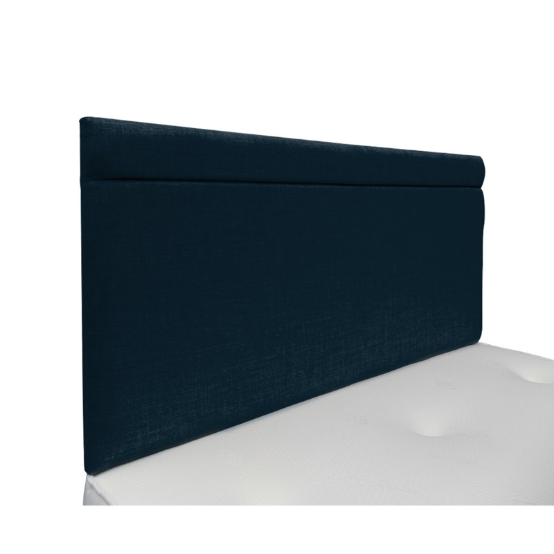 Burchette Upholstered Linen Panel Headboard, Kingsize (5'), Blue, Plush Velvet