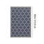 Tapis géométrique bleu et blanc