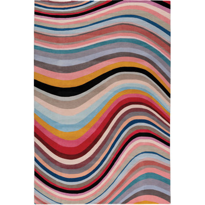 Paul Smith Modern Swirl Pink Area Rug