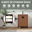 Armoire de salle de bain moderne 24 po - Lavabo intégré et portes à fermeture douce