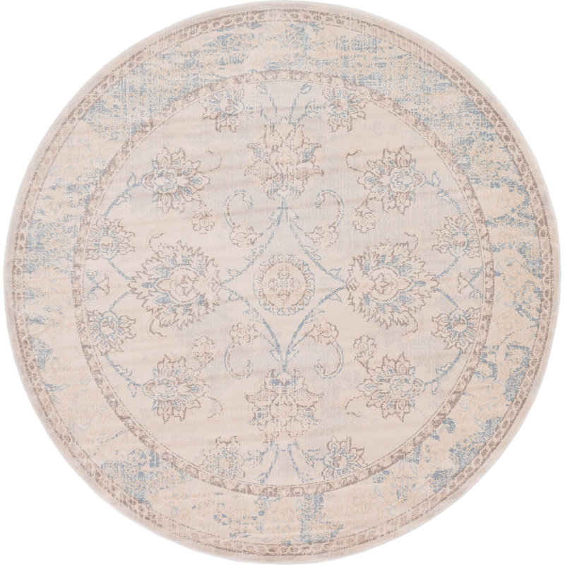 Padang Sidempuan Oriental Indoor Rug, Round 6'1"