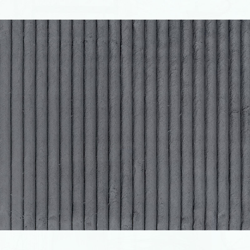 Chaise sans accoudoirs avec rangement caché - Velours côtelé gris foncé, Gris foncé