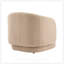 Chaise d'appoint courbée avec coussin moelleux intégré pour un confort ultime et un design moderne-130788002