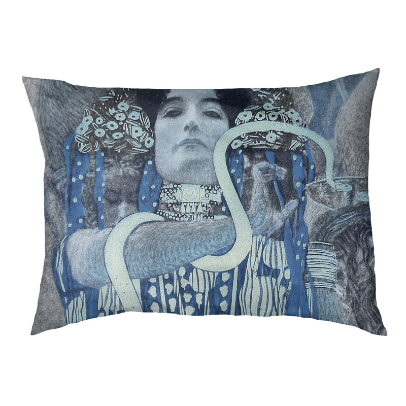Coussin Carlile Hygeia, Petit (l 29,5 po x P 19,5 po x H 2,5 po), Bleu / Gris