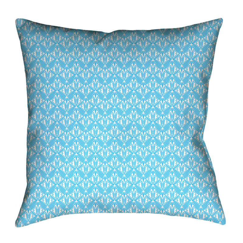 Coussin Katelyn Elizabeth, Faux lin, Bleu sarcelle
