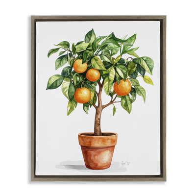 Cadre flottant orange en pot, design par Shelly Craig