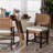 Benjimin Alise Modern Bohemian Mahogany Wood and Seagrass Dining Chair