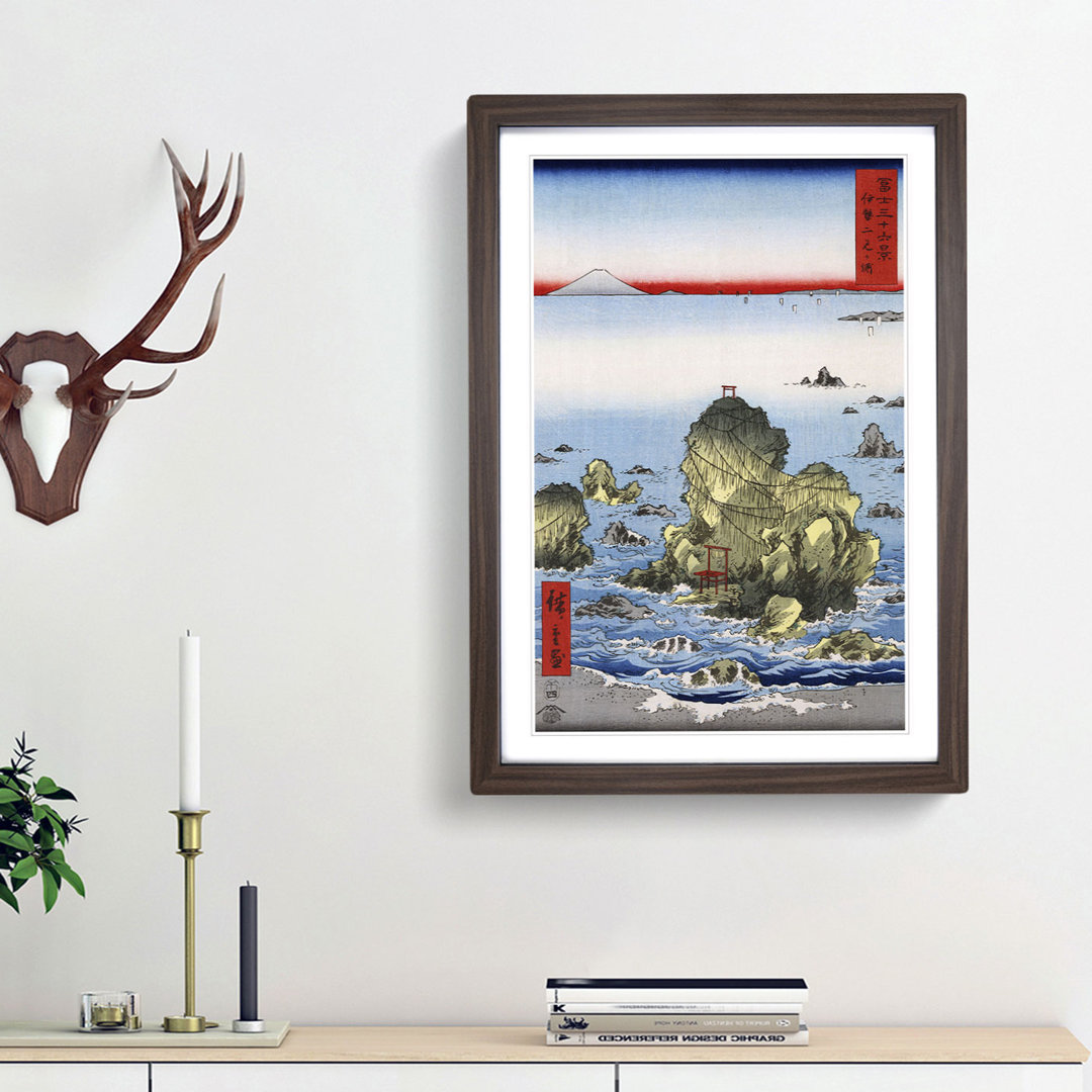 Futamigaura in Ise Province by Utagawa Hiroshige - Framed Print