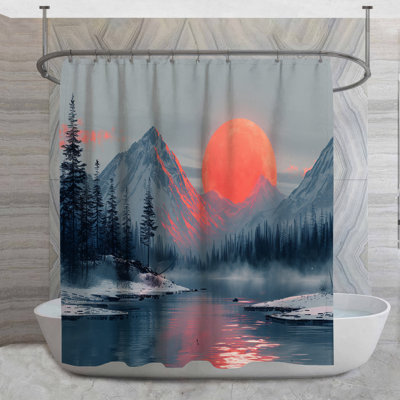 Mountains Shower Curtain - Scenic Bathroom Decor