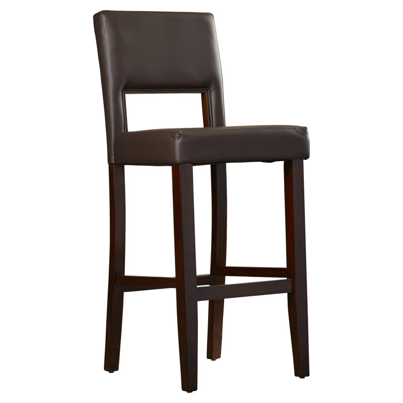 Veda Upholstered Counter and Bar Stool, Espresso, Bar Stool (30" Seat Height)