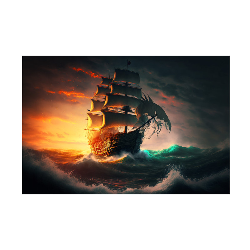 «Fantasy The Flying Dutchman», impression sur toile, H 12 po x l 19 po x P 2 po