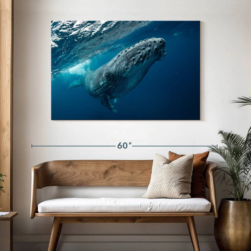 Whale Near Surface, 32" H x 48" W