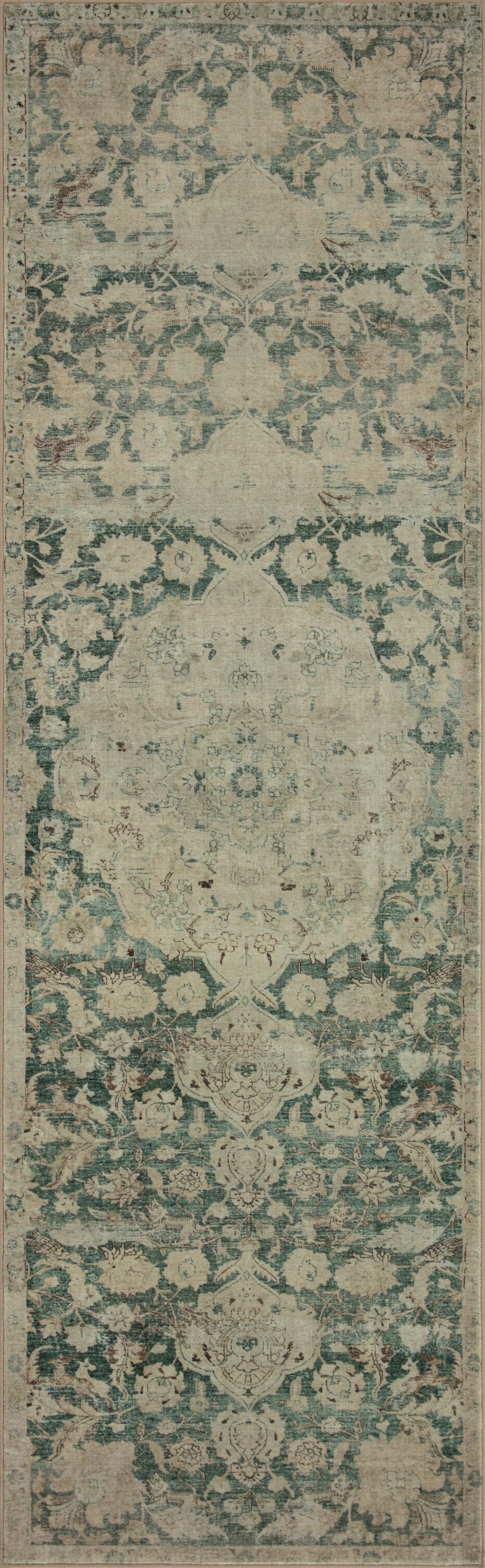 Magnolia Home by Joanna Gaines x Loloi Magnolia Home By Joanna Gaines X Loloi Sinclair Machine Washable Jade / Sand Area Rug | Birch Lane