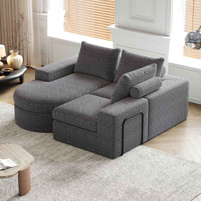 Canapé modulaire incurvé 99 po Chenille Cloud