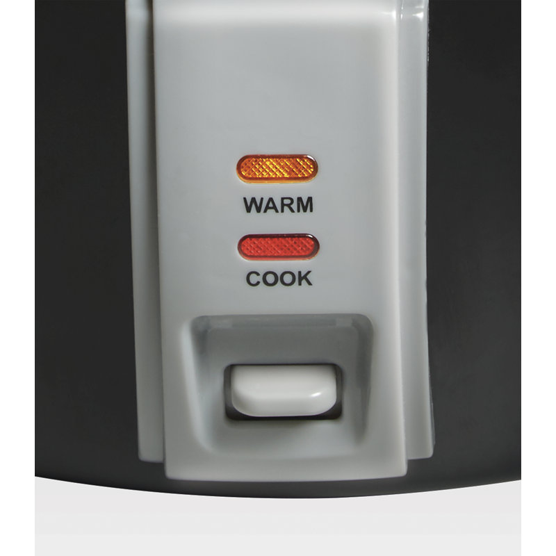 Black 30-Cup Electric Rice Cooker with Steamer