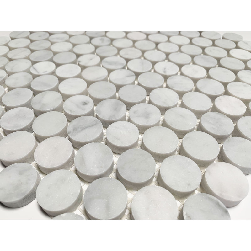 1" x 1" Marble Penny round Mosaic Wall & Floor Tile