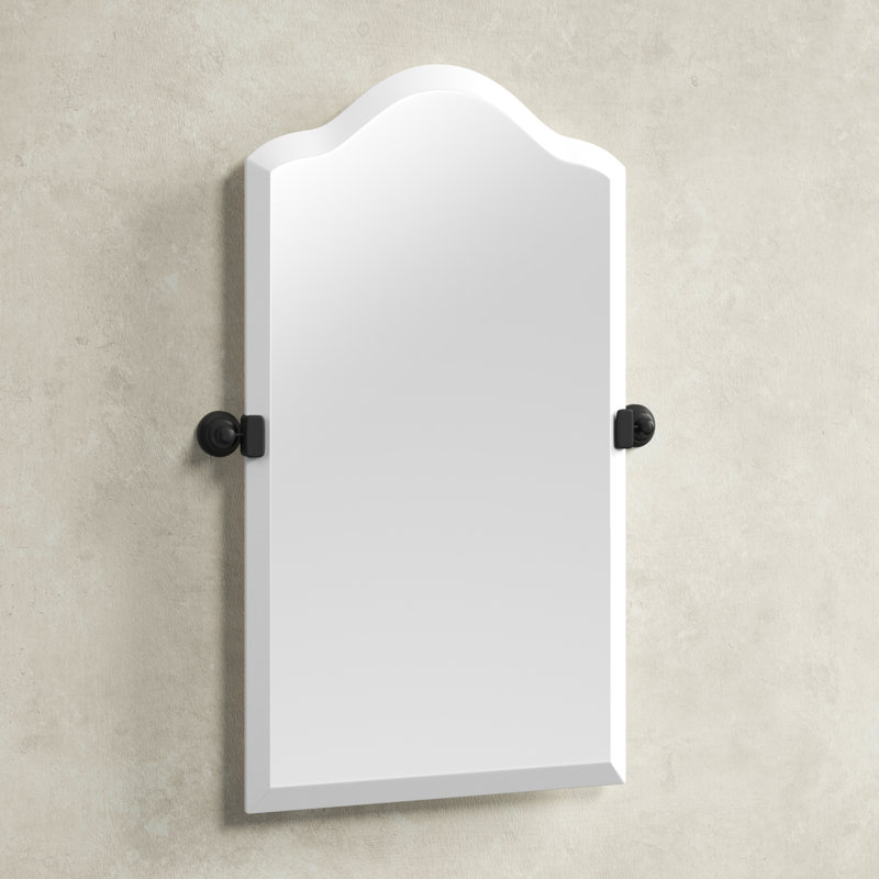 Volmer Flat Wall Mirror, Polished Nickel, 30" H x 20" W