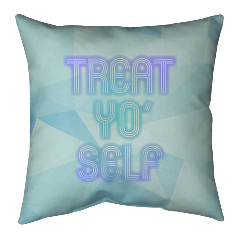 Housse de coussin en lin d’art en lin auto-care, 20 po x 20 po