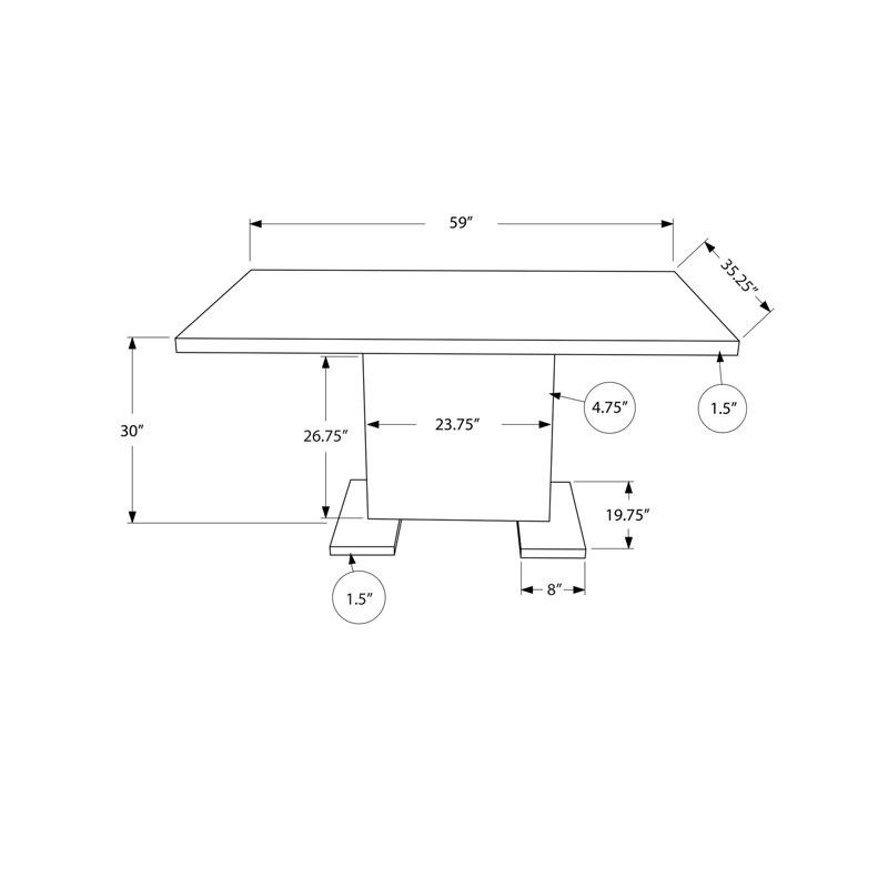 Contemporary Dining Table With Sturdy Construction And Stylish Design For Various Settings