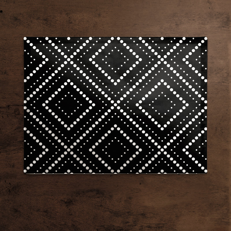 Napperon Black Dot Diamonds, Noir