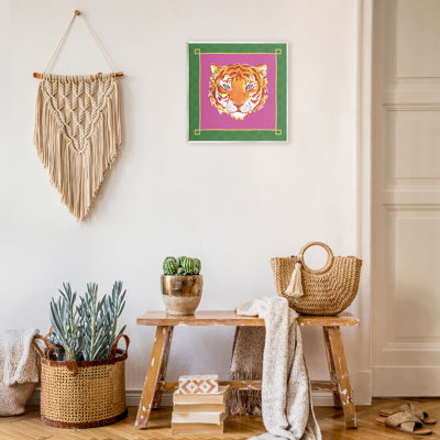 Plaque murale avec portrait de tigre exotique, par Karolina Sato
