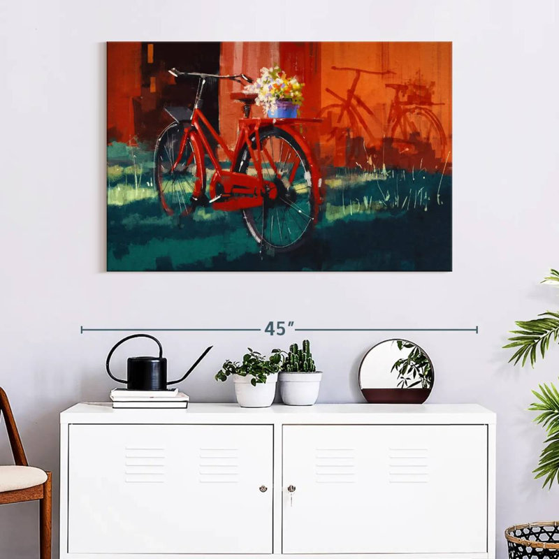 Mehar Red Bike, 26" H x 39" W