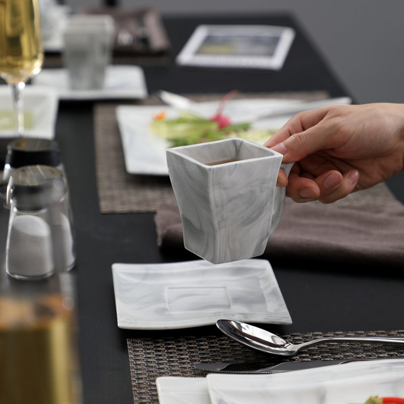 Piece Porcelain China Dinnerware Set - Service for 6