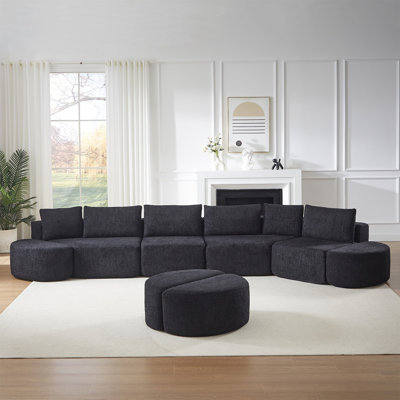 Ensemble de canapé modulaire en tissu chenille
