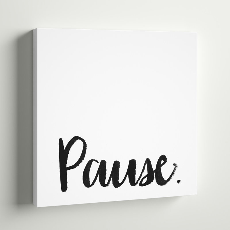 «Simple Mantras II» par Grace Popp - Art textuel sur toile tendue, H 12 po x l 12 po