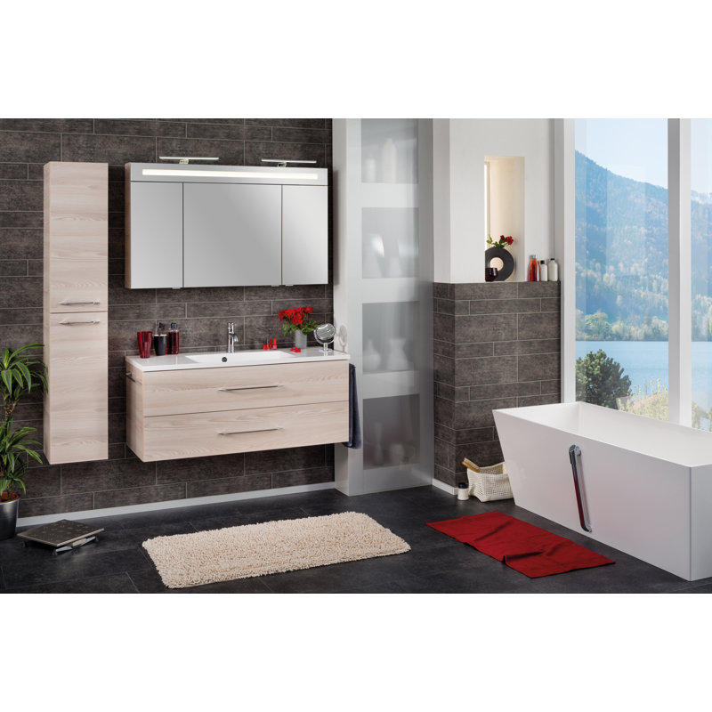 B.Clever Linen Cabinet, Alaska ash