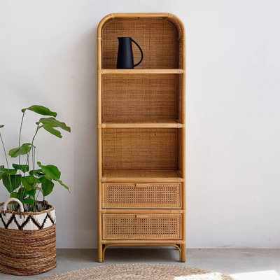 Vitrine simple en rotin