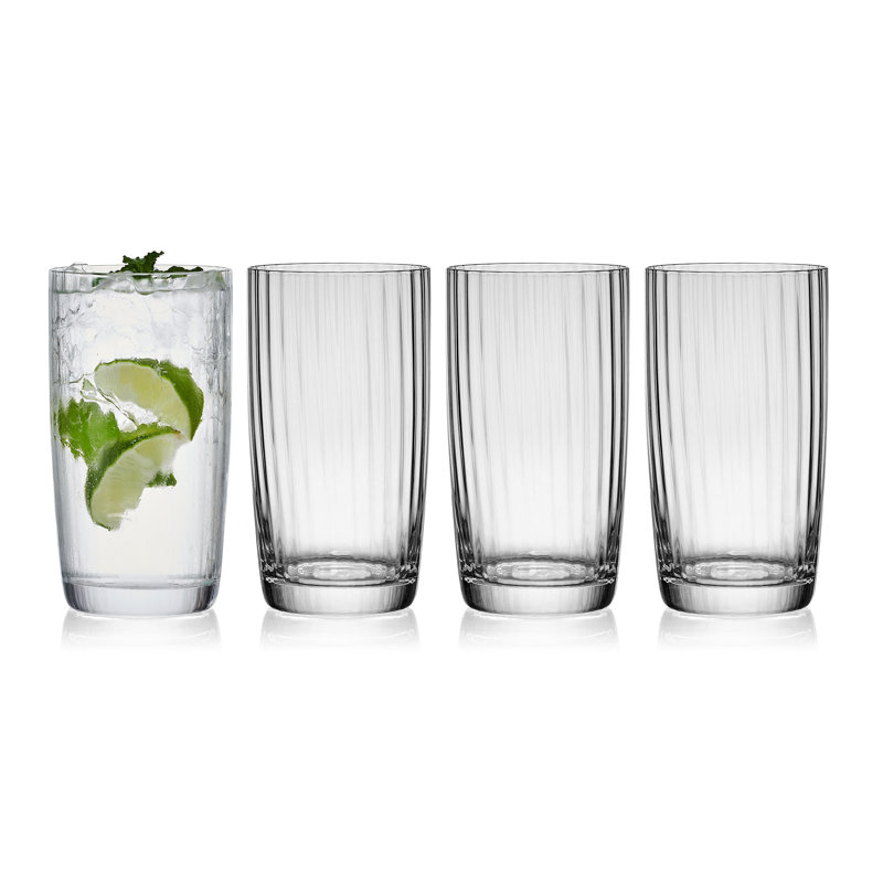Optic 18-Oz Highball Glasses, Set Of 4