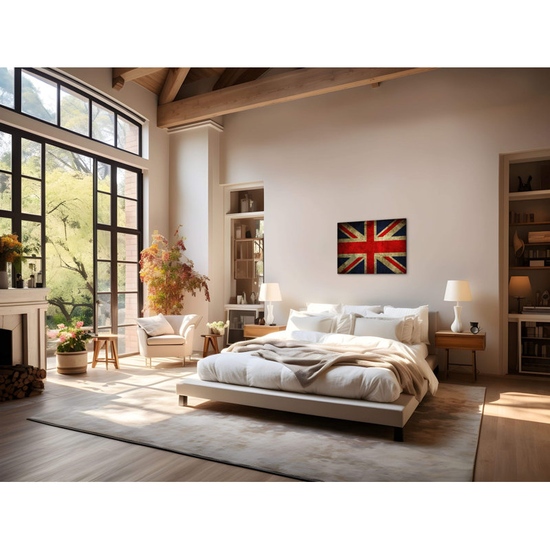 Union Jack by Art Studio 53×80 cm MetalArt Materic Aluminum Satin Effect, Frameless Panel, Lightweight Ready to Hang