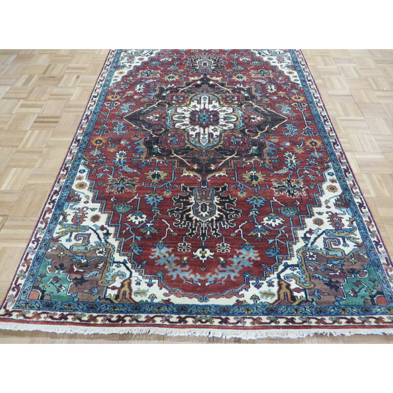 Beare One-of-a-Kind 4'11" X 7'9" Wool Area Rug in Rust Red