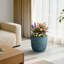 Grand pot à fleurs rond en béton avec trous de drainage pour l'intérieur et l'extérieur-1188745777-1188745772