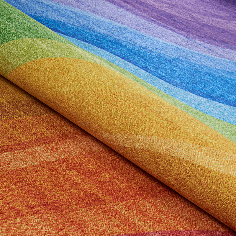 Caitlynd Abstract Multicolor Non Skid Performance Area Rug, Runner 2' x 8'