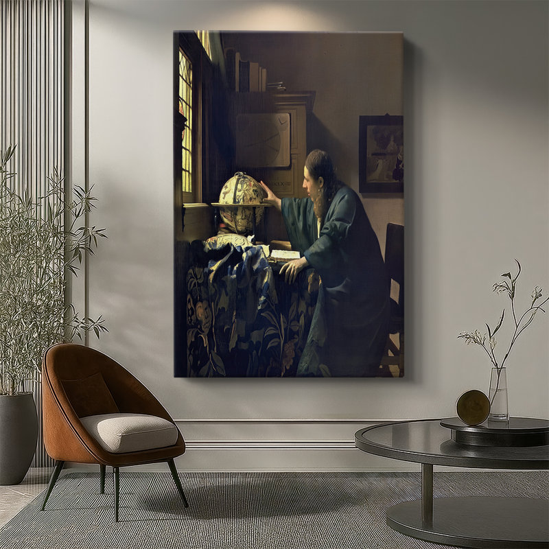 «The Astronomer - Gallery», toile tendue par Johannes Vermeer, 40 po x 60 po