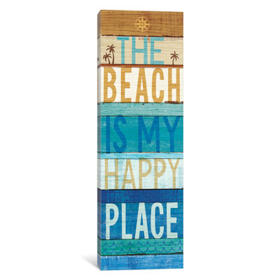 'Beachscape Inspiration IV' By Michael Mullan 1 Piece Gallery-Wrapped Canvas Giclee Textual Art on Canvas