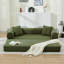 Canapé-lit pliant, canapé-lit convertible de 78,5 po avec 2 coussins, canapé-lit pliant, matelas à ressorts en mousse, canapé-futon pour salon, bureau, appartement-1154204502